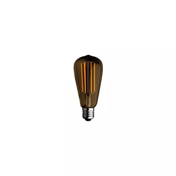 Lampada filamento LED edison GOLD 6W E27 luce calda