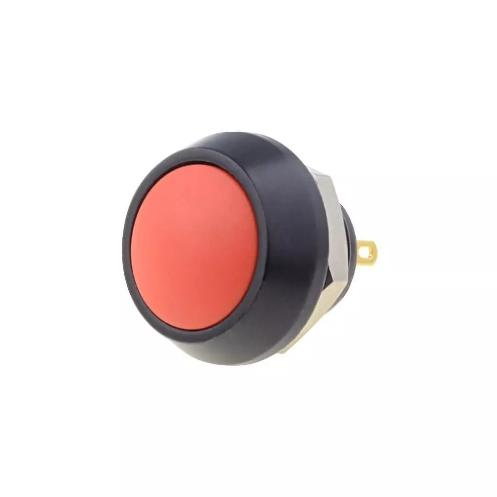 Pulsante instabile rosso 18mm IP65