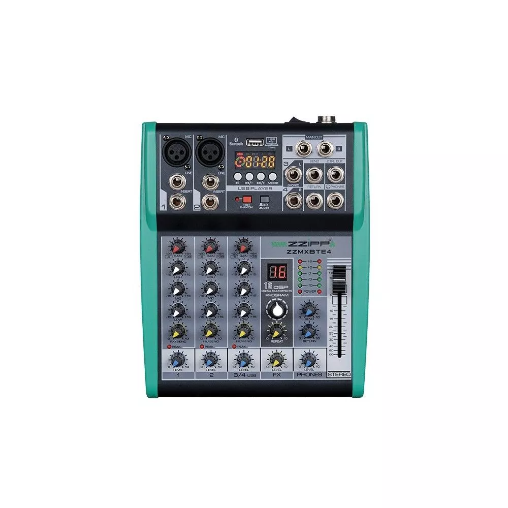 ZZMXBTE4 Mixer Compatto 4 Canali con DSP USB BLUETOOTH