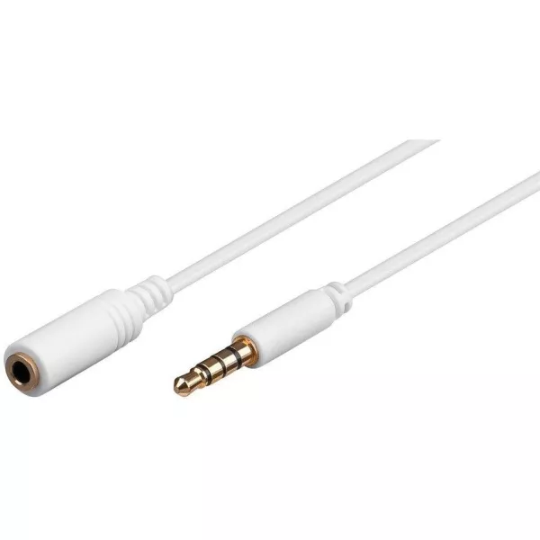 Extension cable 1 JACK 3.5mm - 1 JACK 3.5mm 4 poles 2mt