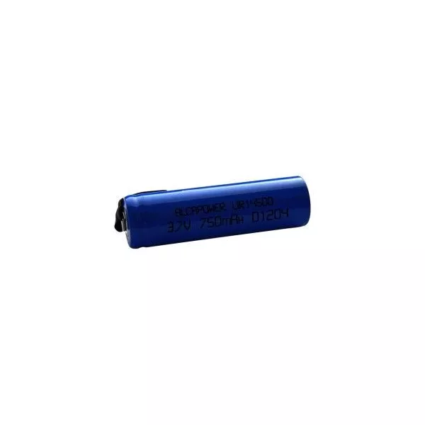 LiIon battery 3.7V 0.75A 14500 with terminals