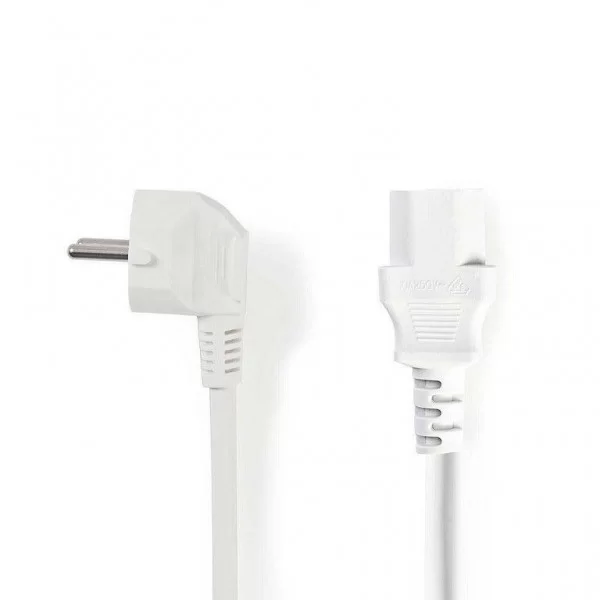 Power cable schuko plug - VDE 2mt white - Nedis