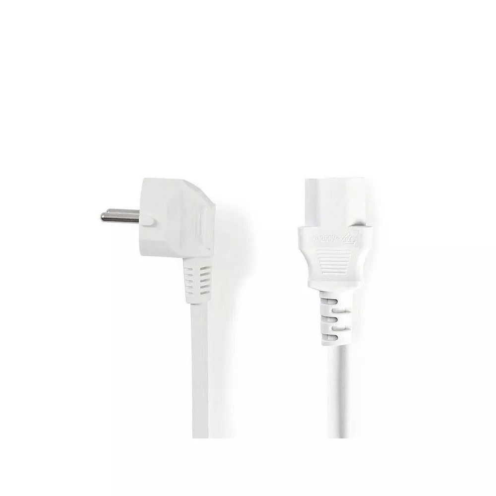 Power cable schuko plug - VDE 2mt white - Nedis