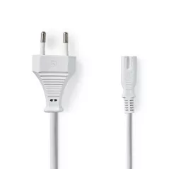 Power cable ITA plug 10A - Socket 8 2mt white - Nedis