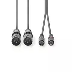 Cavo audio 2 RCA M - 2 XLR M 1.5mt