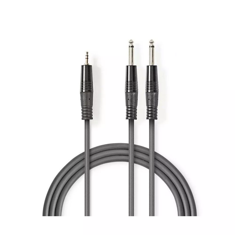 Cavo audio JACK 3.5mm stereo - 2 JACK 6.3mm 1.5mt