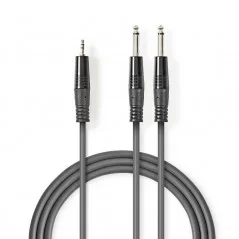 Cavo audio 1 jack 3.5mm - 2 jack 6.3mm 3mt