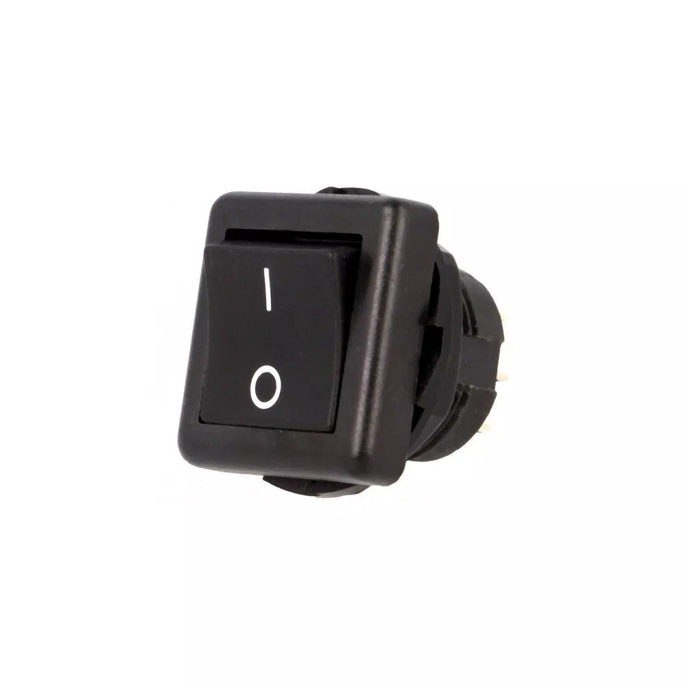 Bipolar rocker switch with round hole