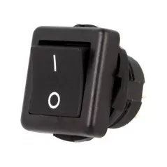 Bipolar rocker switch with round hole