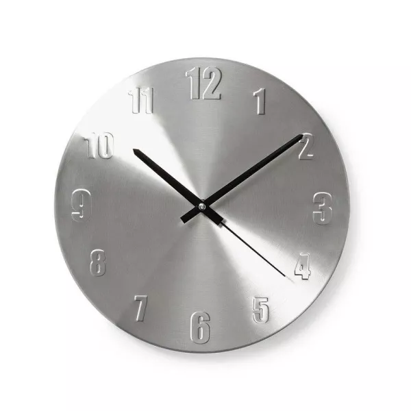 Wall clock 30cm silver