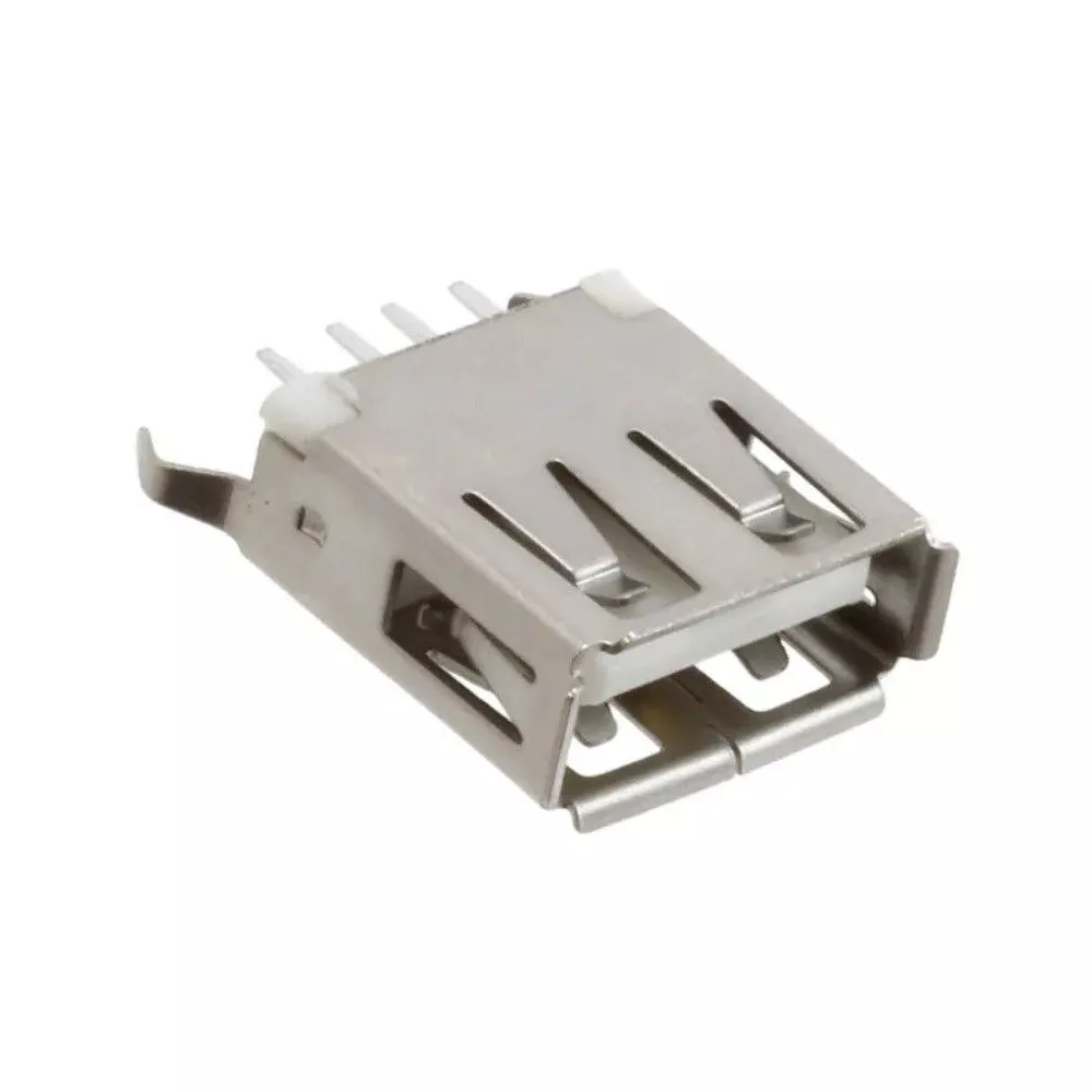 Vertical USB type A PCB socket