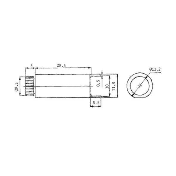 Portafusibile 5x20 da circuito stampato verticale