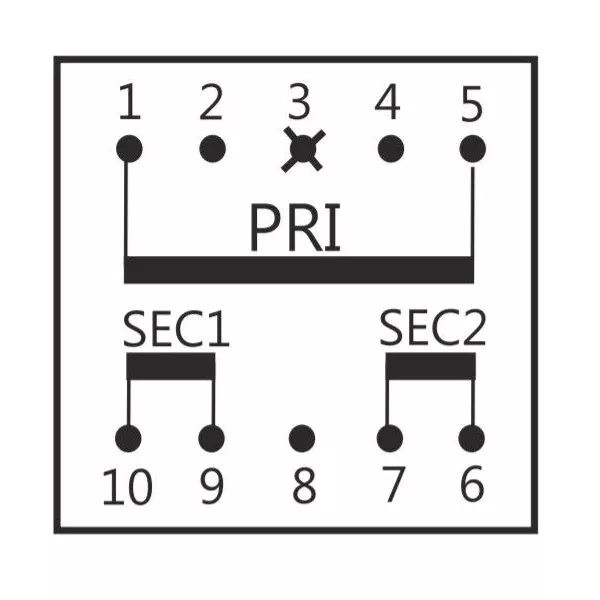 Trasformatore incapsulato 12+12V 4Va da circuito stampato