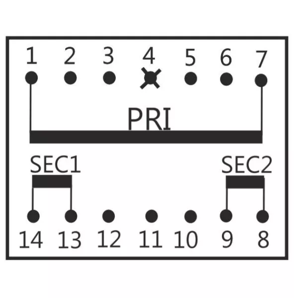 Trasformatore incapsulato 9+9V 16Va da circuito stampato