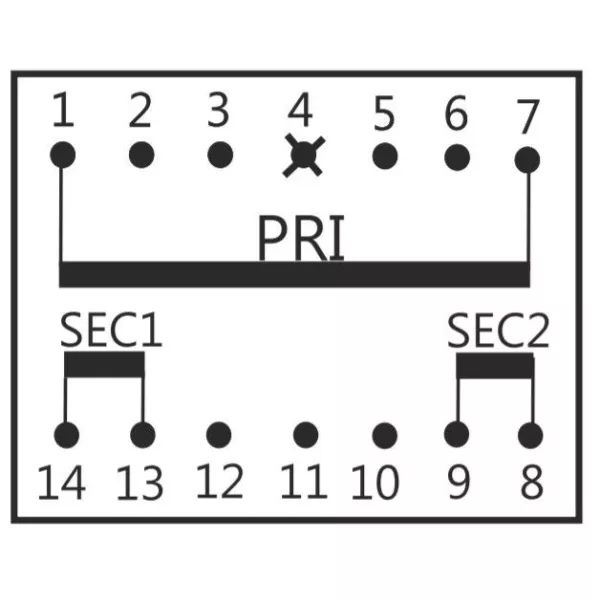 Trasformatore incapsulato 12+12V 30Va da circuito stampato