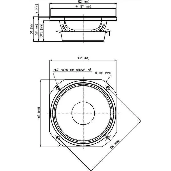 Altoparlante 8 ohm professionale 6ND410