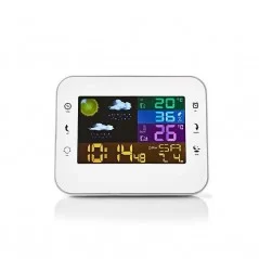 White barometric station with wireless outdoor sensor