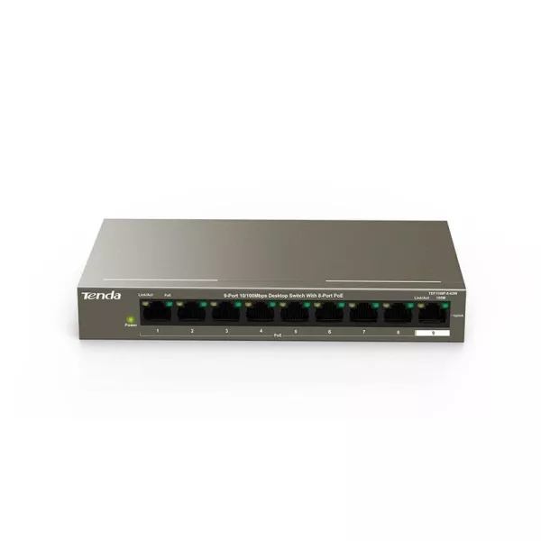 8 Ports LAN Switch 10 100 Mbps POE TEF1109P-8-63W