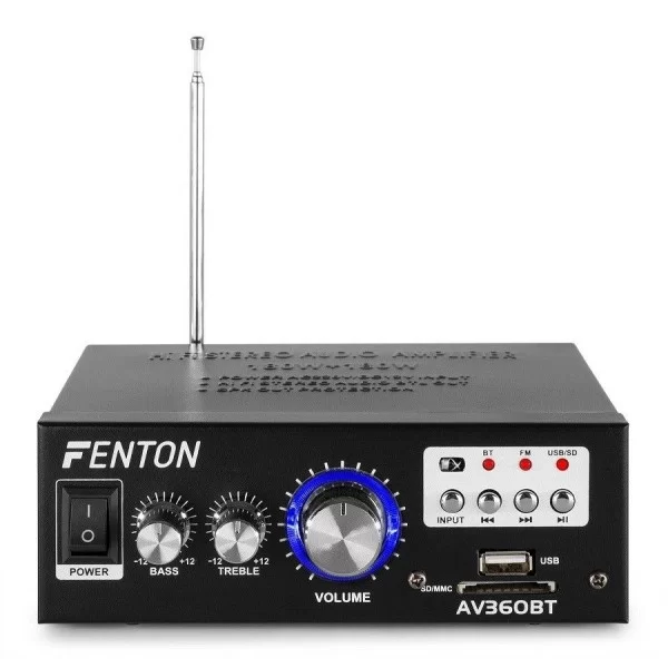 Amplificatore stereo 2X40W radio FM USB MP3 Bluetooth