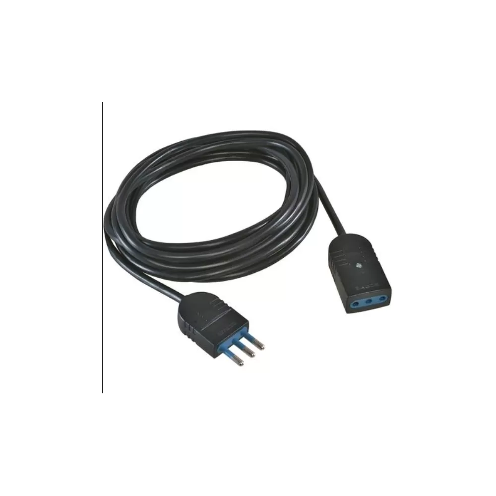 3m black electric extension cable, small pitch 10A