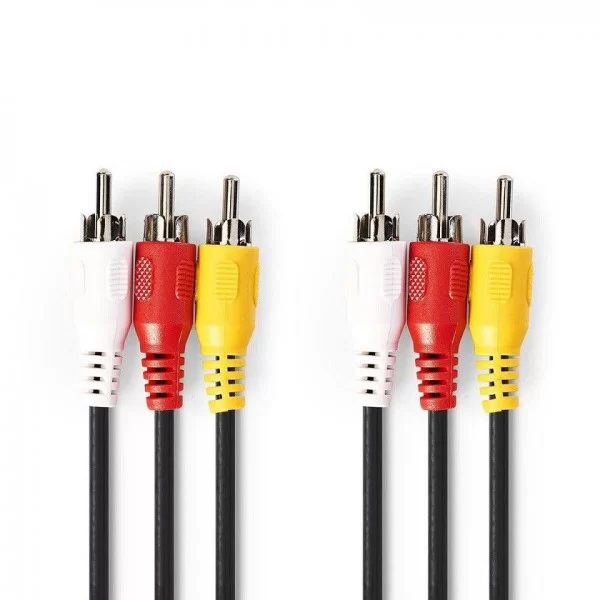 Audio video cable 3 RCA M - 3 RCA M 1.5mt