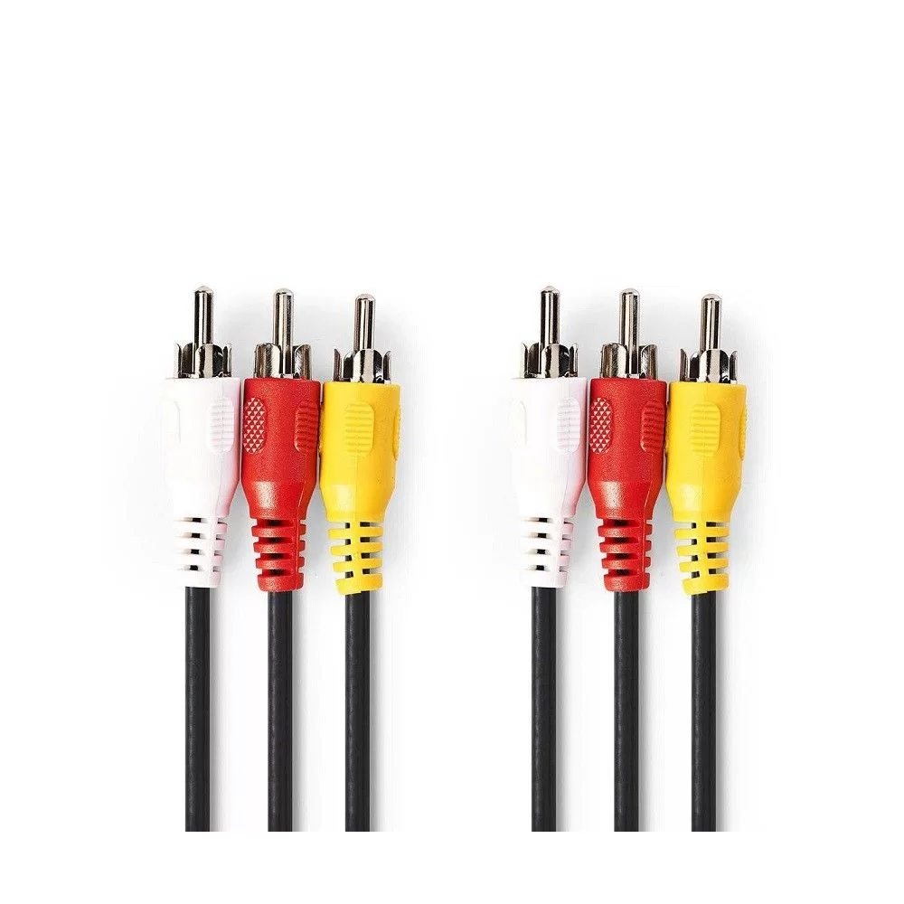 Audio video cable 3 RCA M - 3 RCA M 1.5mt