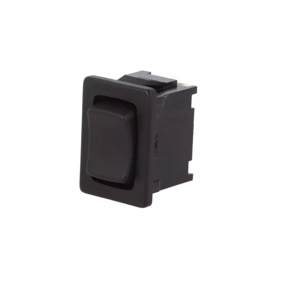 Rectangular unipolar rocker switch (ON) -OFF- (ON)