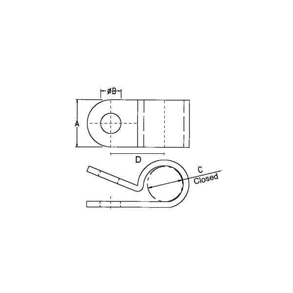 Cable tie 5.6mm of transparent diameter