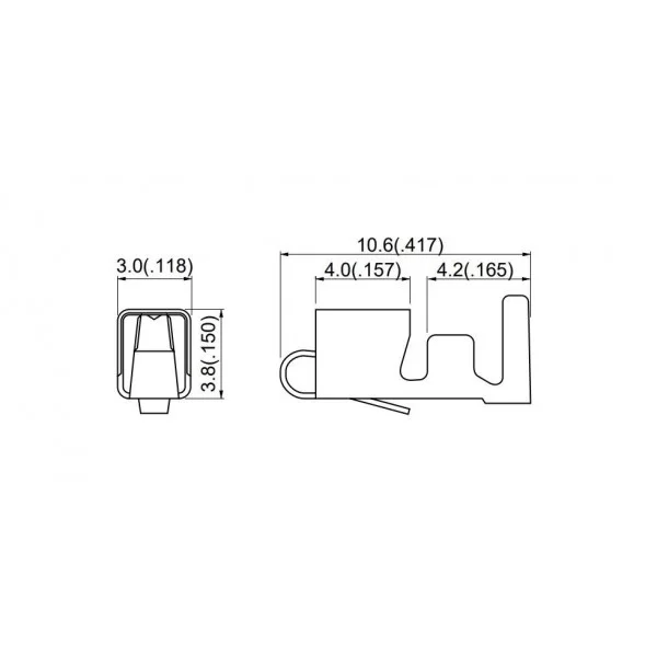 Crimp female contact for JST connectors