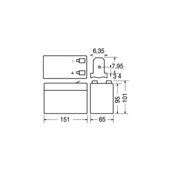 Batteria al piombo 12V 9Ah ciclica