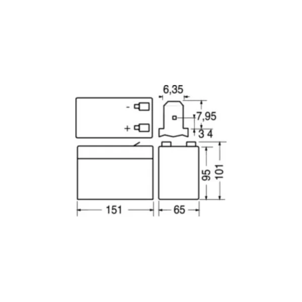 Batteria al piombo 12V 9Ah ciclica