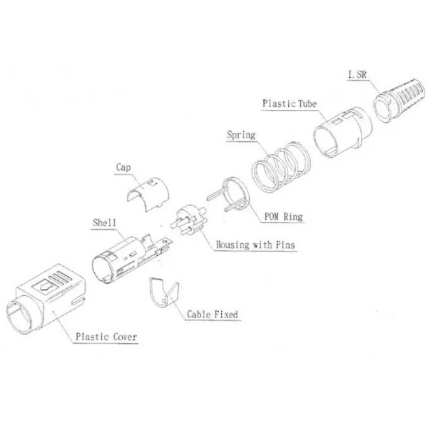 4-pole connector for power supply