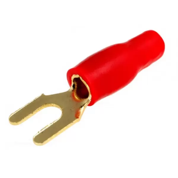 Red golden M4 fork lugs - EX | ElettroX