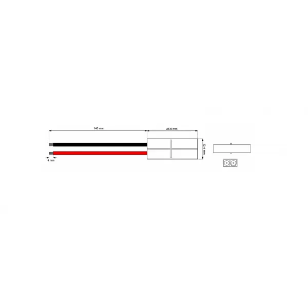 Male Tamiya plug with cable