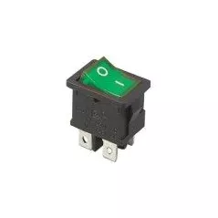 Green bipolar 6A rocker switch