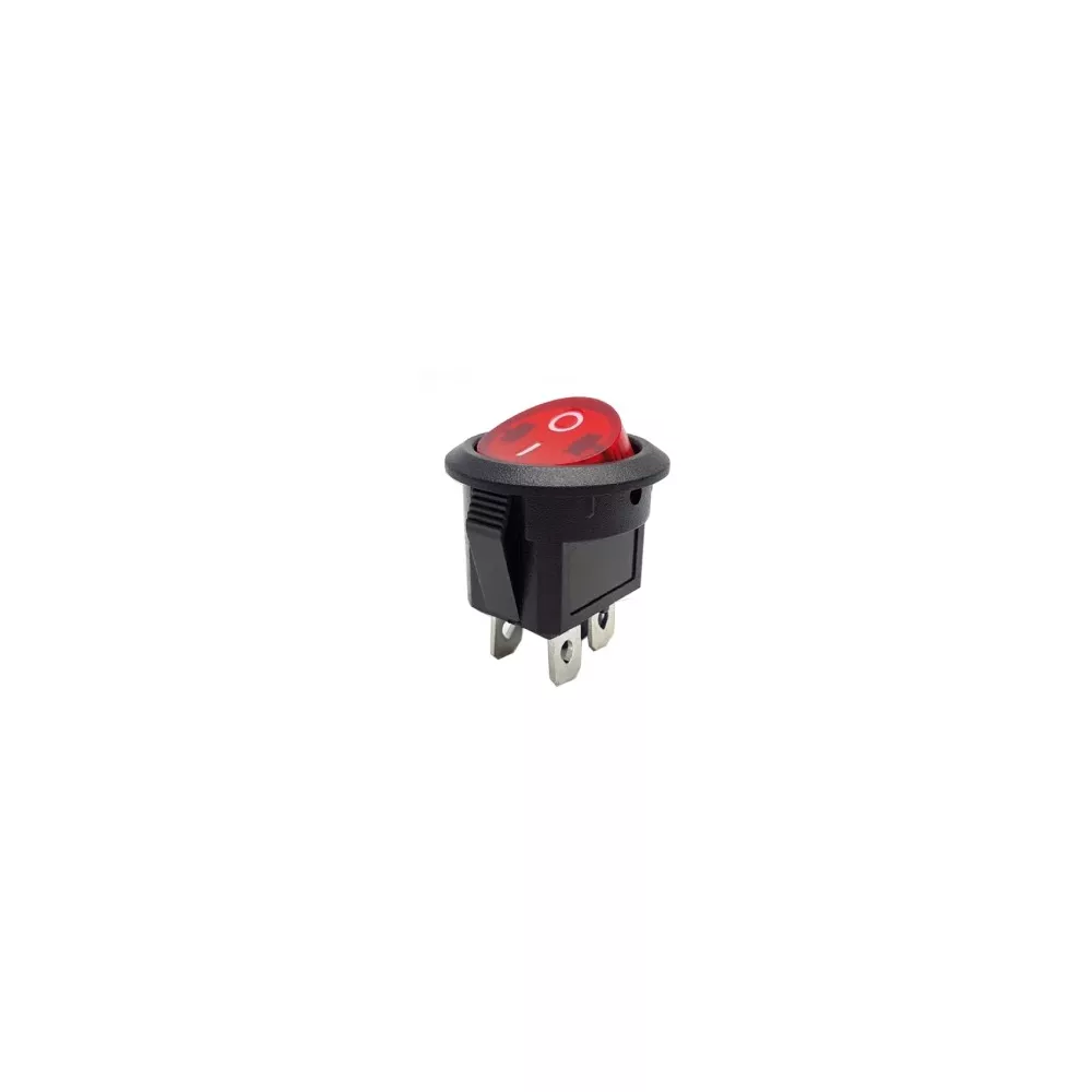 Double luminous round rocker switch 230V