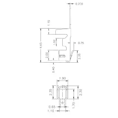 Crimp female contact for A2501 connectors