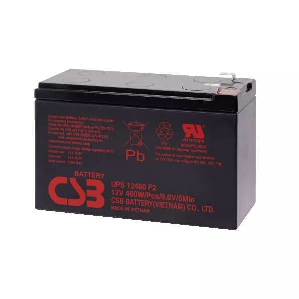 Lead acid battery 12V 460W CSB UPS12460F2