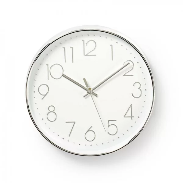 Round white wall clock 30cm