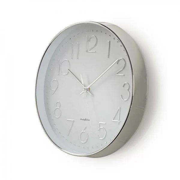 Round white wall clock 30cm