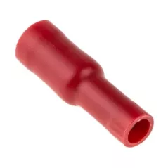 Presa femmina cilindrica 4mm isolata rossa
