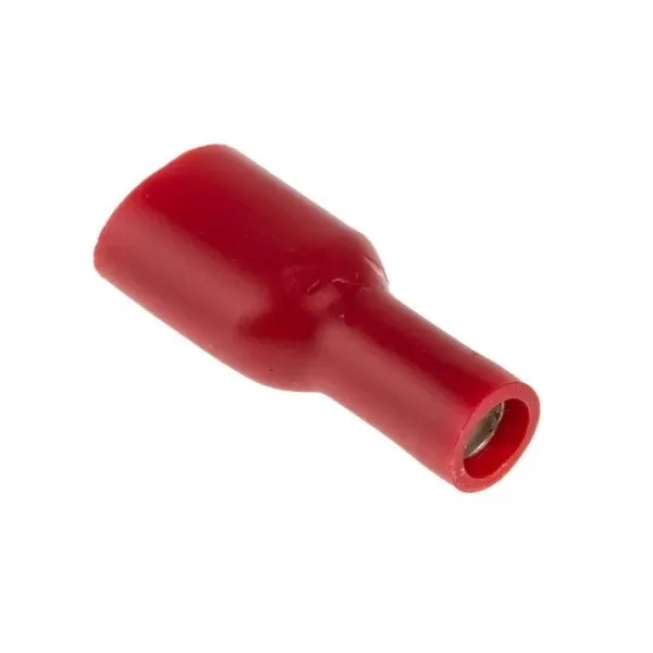 6.3mm female faston red insulated