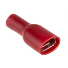 Faston femmina 6.3mm isolato rosso