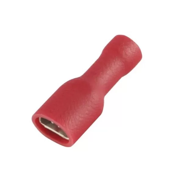 Red insulated 4.8mm female faston