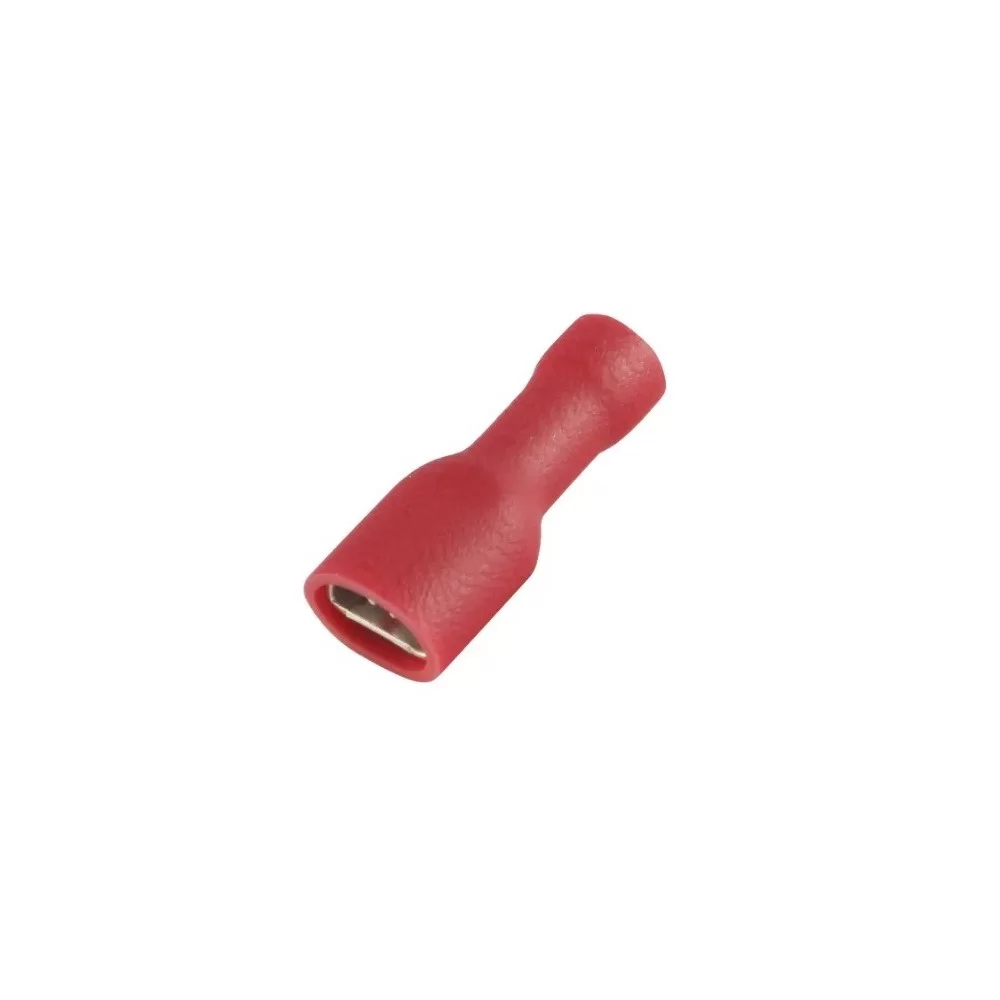 Faston femmina 4.8mm isolato rosso