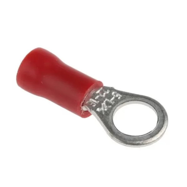 Cable lug M5 red insulated 5.3mm