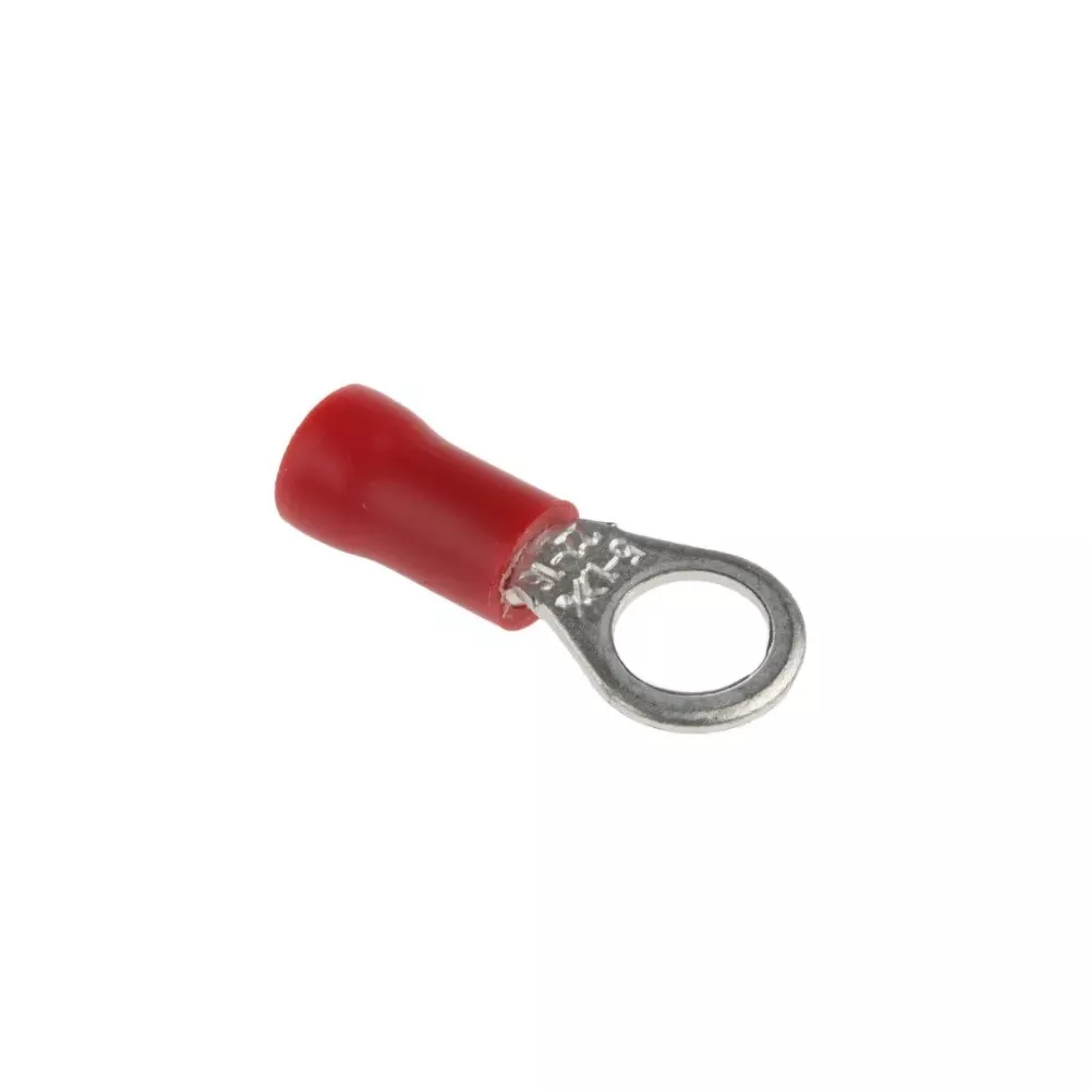 Cable lug M5 red insulated 5.3mm