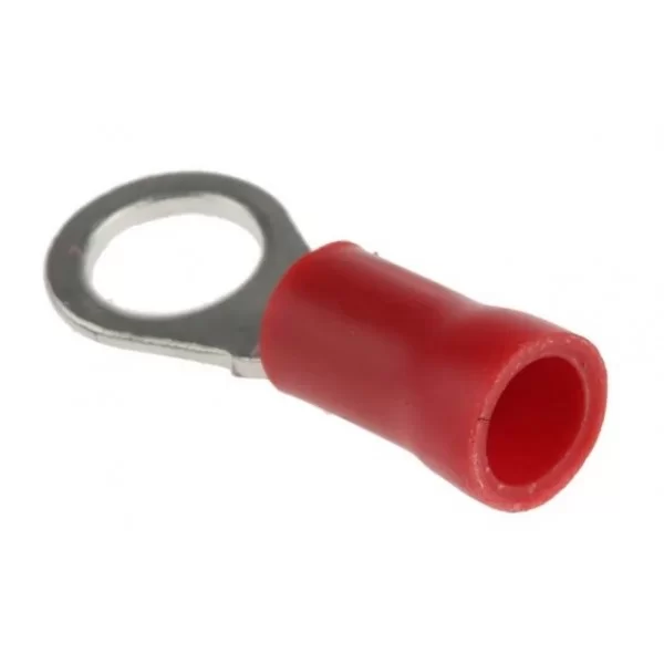 Cable lug M5 red insulated 5.3mm