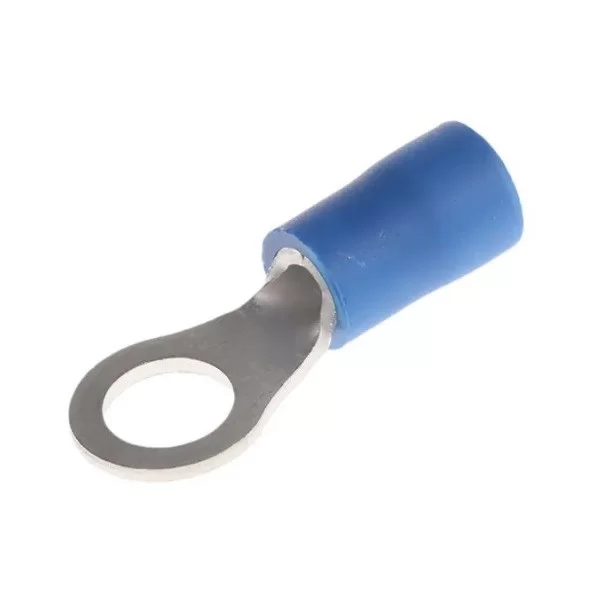 Blue insulated M5 eyelet cable lugs 5.3mm