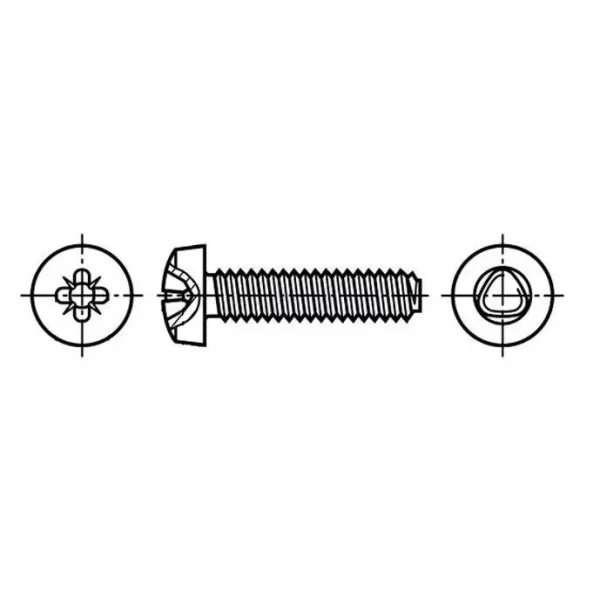 Cross screw M4 10mm long